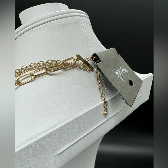 The Sak Stunning Gold Tone Multilayer Long Necklace - Picture 8 of 9